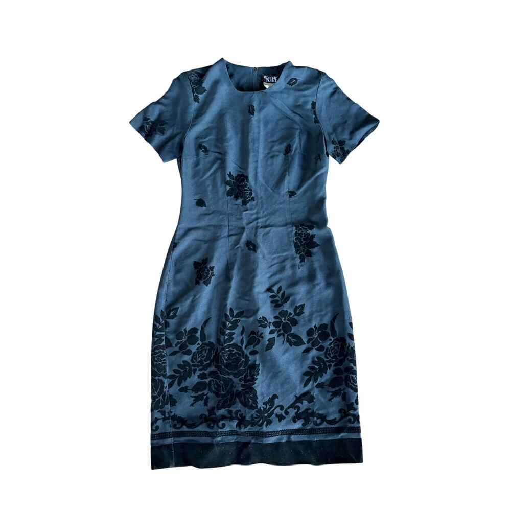 Helene Blake Vintage Velvet Dress Sz. S - Midi, Goth, Black, Whimsigoth, 90s